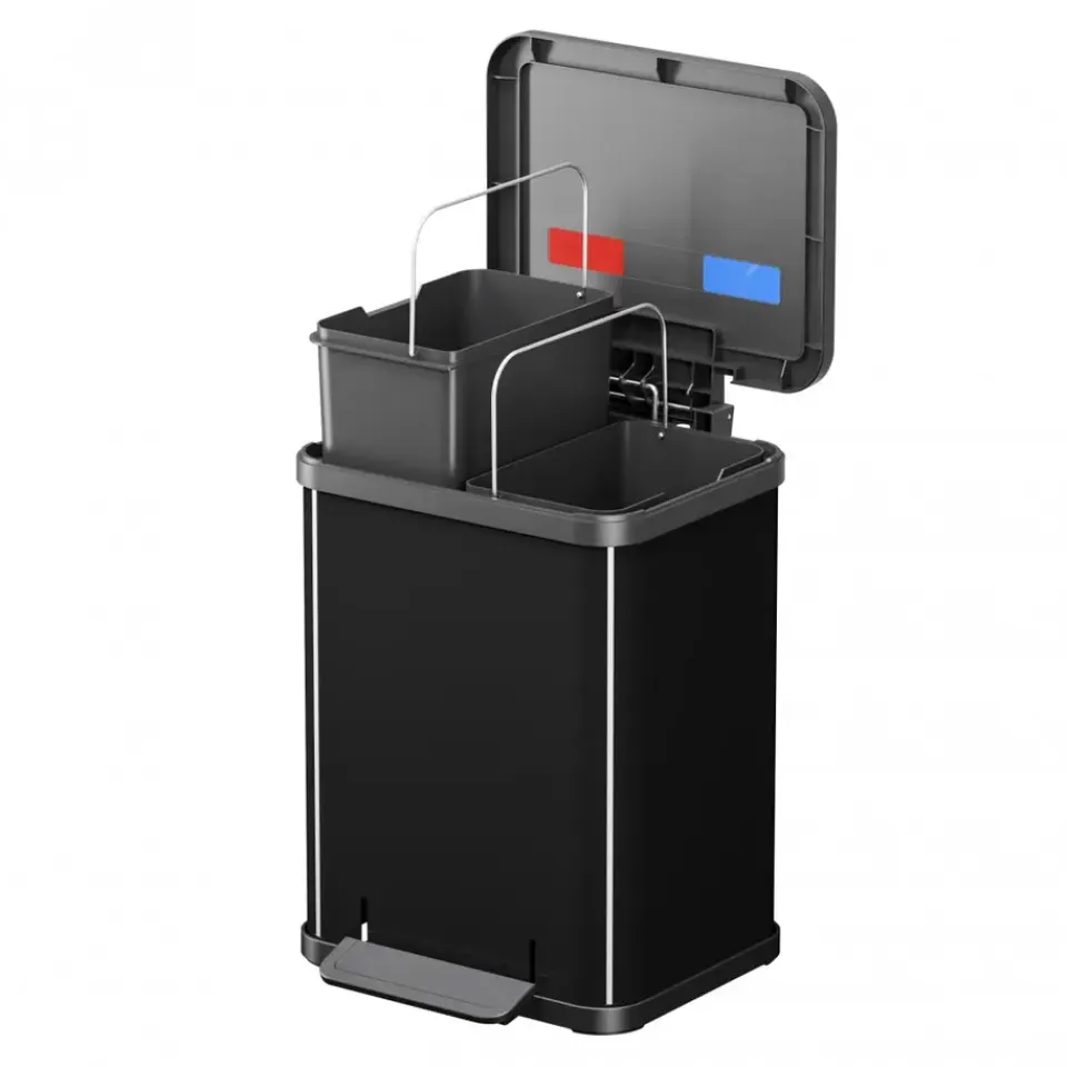 Hailo Öko Duo Plus M Prullenbak - 2x9L - zwart Discount