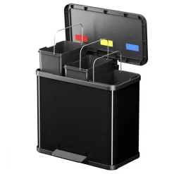 Hailo Öko Trio Plus L Prullenbak - 3x9L - zwart Clearance