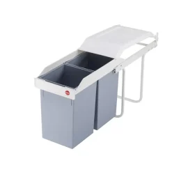Hailo Multi-Box Duo L Inbouwprullenbak - 2x14L - wit