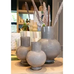 Hakbijl Glass Bloemenvaas Deborah - Goud - glas - D17 x H22 cm New