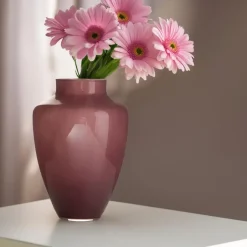 Hakbijl Glass Bloemenvaas Olaf - paars - glas - D24 x H37 cm New