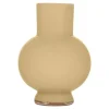 Hakbijl Glass Bloemenvaas Deborah - Beige - glas - D20 x H 26 cm Discount