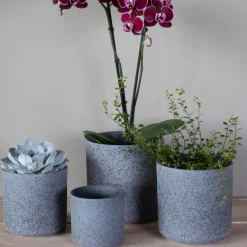 Hakbijl Glass Hakbijl Plantenpot/bloempot Cindy - keramiek - D17 x H17 cm Discount