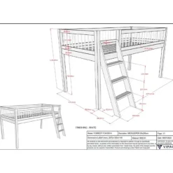 Vipack Halfhoogslaper Forrest 90x200cm - massief beukenhout - wit Online