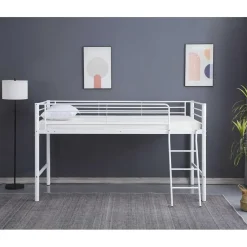 Emob Exclusive Halfhoogslaper Julie 90x200cm - metaal - mat wit Outlet