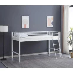 Emob Exclusive Halfhoogslaper Julie 90x200cm - metaal - mat wit Outlet