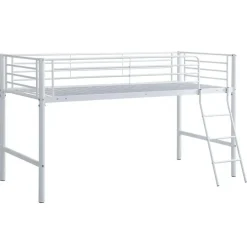 Emob Exclusive Halfhoogslaper Julie 90x200cm - metaal - mat wit Outlet