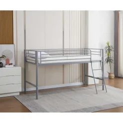 Emob Exclusive Halfhoogslaper Julie 90x200cm - metaal - mat grijs Sale