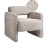 Beliani HALLSBERG - Fauteuil - Taupe - Bouclé
