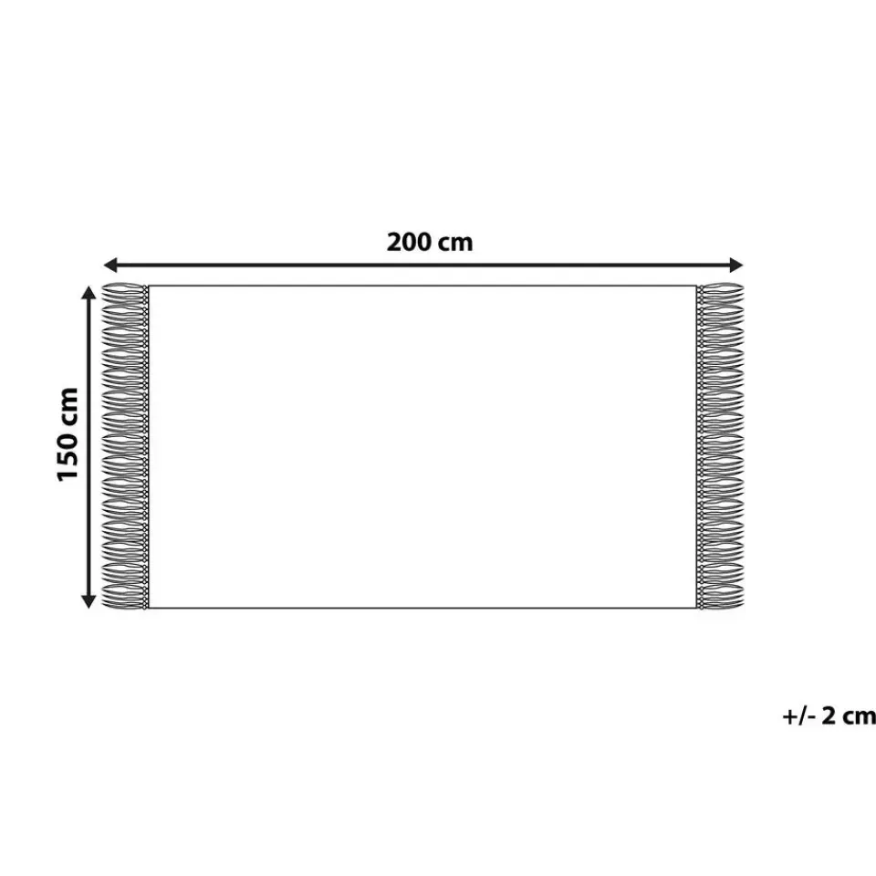 Beliani HAMAT - Plaid - Groen - 150 x 200 cm - Polyester Online