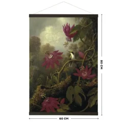 Art for the Home Hangende Poster Linnen Schemerige Schoonheid Jungle Kolibrie 100x70cm Clearance