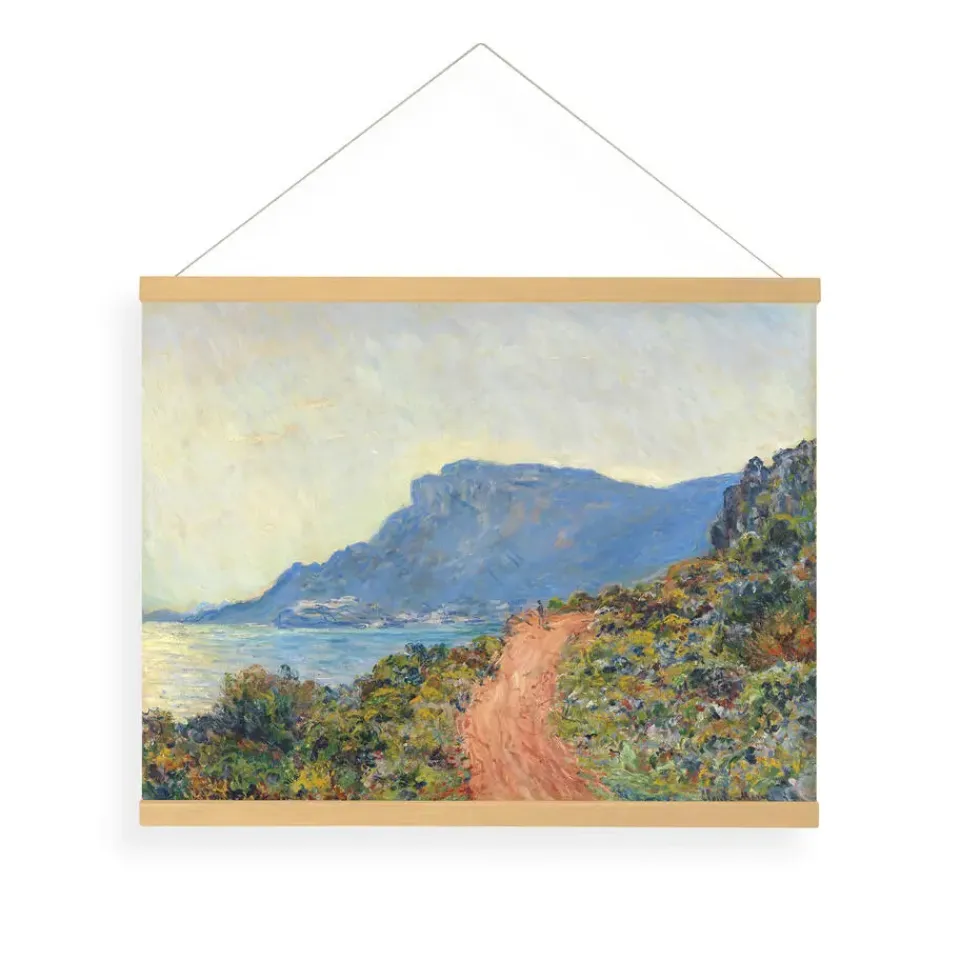 Art for the Home Hangende Poster Linnen Zuidelijk Landschap Monet The Red Road 60x80cm Online