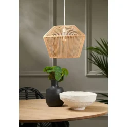 Light & Living Hanglamp Caspian - Bruin/Wit- Ø40cm Outlet