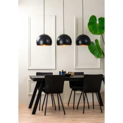 Light & Living Hanglamp JAICEY - Mat Zwart-Goud - 3-Lichtpunten