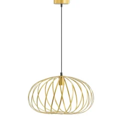 Leen Bakker Hanglamp Pamplona E27 - goudkleur - 25xØ45,5 cm Outlet