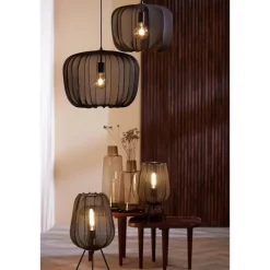 Light & Living Hanglamp Plumeria - Zwart - Ø50cm New