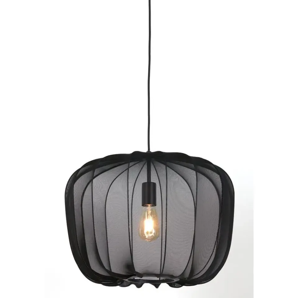 Light & Living Hanglamp Plumeria - Zwart - Ø50cm New