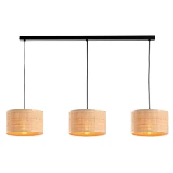 Leen Bakker Hanglamp Romana - 3-lichts - naturel - 120x115 cm Sale