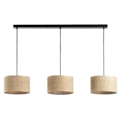 Leen Bakker Hanglamp Romana - 3-lichts - naturel - 120x115 cm Sale