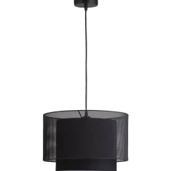 Leen Bakker Hanglamp Zaragoza E27 - mat zwart - 120xØ35 cm