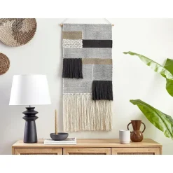 Beliani HANGU - Wanddecoratie - Beige - Katoen