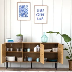 Happy Garden Buffet STINNA - Bruin - Spaanplaat Clearance