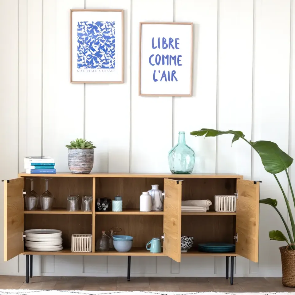 Happy Garden Buffet STINNA - Bruin - Spaanplaat Clearance