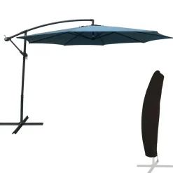 Happy Garden Offset paraplu OAHU - Blauw - Staal Clearance