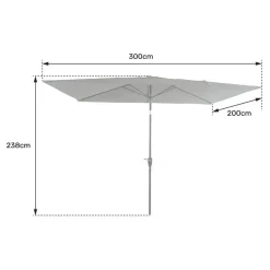 Happy Garden Parasol HAPUNA - Zwart - Aluminium Online