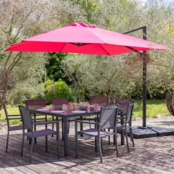 Happy Garden Parasol MOLOKAI - Roze - Aluminium Discount