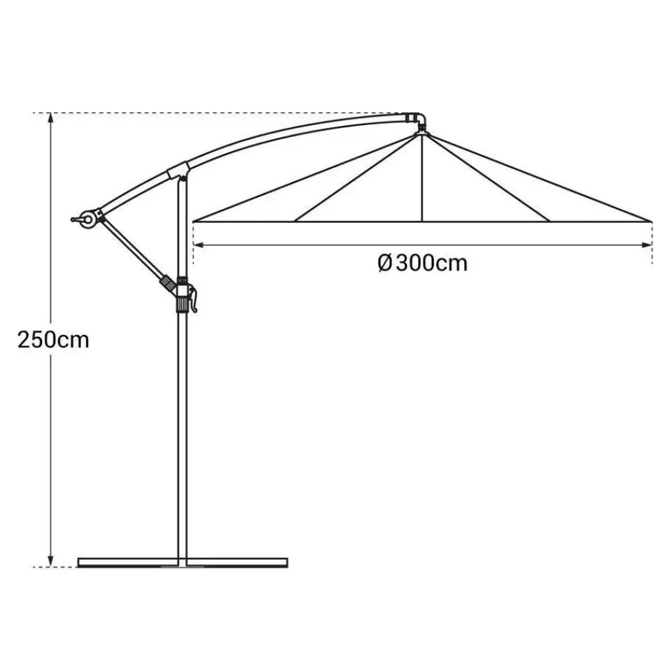 Happy Garden Parasol OAHU - Beige - Staal Clearance