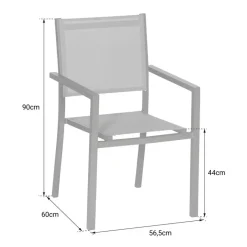 Happy Garden Stoel - Grijs - Aluminium New