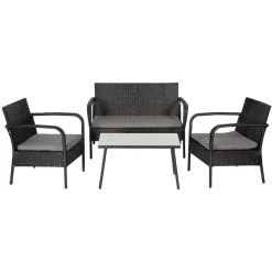 Happy Garden Tuinmeubilair LIPARI - Zwart - Geweven hars Outlet