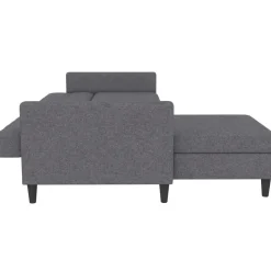 Dorel Home Hartford - 3-zits hoekslaapbank in grijs stof Discount