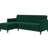 Dorel Home Hartford - 3-zits hoekslaapbank in donkergroen stof Best