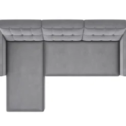 Dorel Home Hartford - 3-zits slaapbank in grijs fluweel Sale