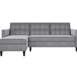 Dorel Home Hartford - 3-zits slaapbank in grijs fluweel Sale