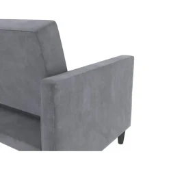 Dorel Home Hartford - 3-zits slaapbank in antraciet fluweel Clearance