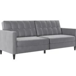 Dorel Home Hartford - 3-zits slaapbank in grijs fluweel Sale