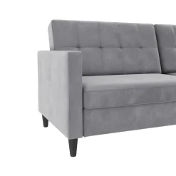 Dorel Home Hartford - 3-zits slaapbank in grijs fluweel Sale