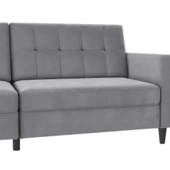 Dorel Home Hartford - 3-zits slaapbank in grijs fluweel Sale