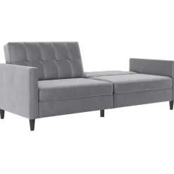 Dorel Home Hartford - 3-zits slaapbank in grijs fluweel Sale