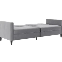 Dorel Home Hartford - 3-zits slaapbank in grijs fluweel Sale