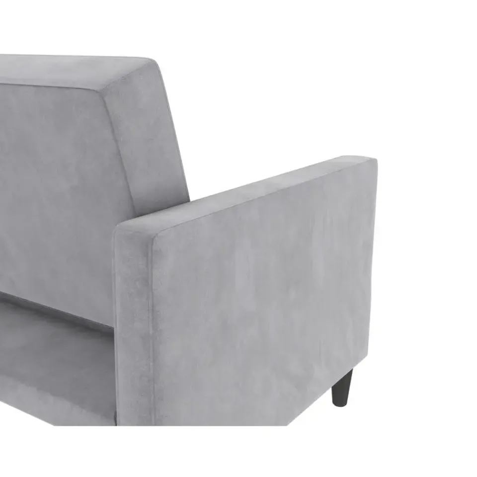 Dorel Home Hartford - 3-zits slaapbank in grijs fluweel Sale