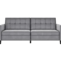 Dorel Home Hartford - 3-zits slaapbank in grijs fluweel Sale