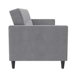 Dorel Home Hartford - 3-zits slaapbank in grijs fluweel Sale