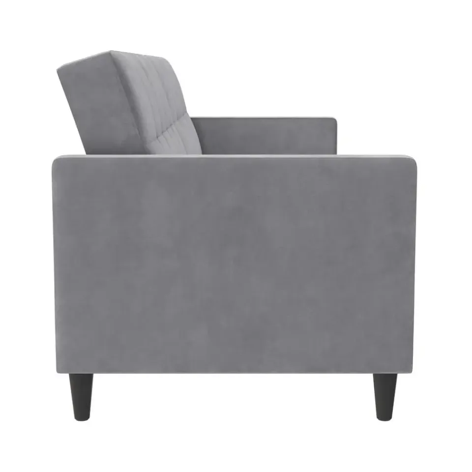 Dorel Home Hartford - 3-zits slaapbank in grijs fluweel Sale