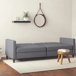 Dorel Home Hartford - 3-zits slaapbank in grijs stof Outlet