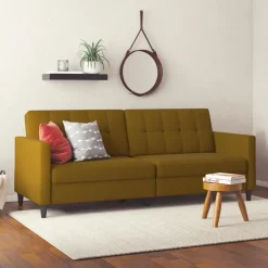 Dorel Home Hartford - 3-zits slaapbank in curry stof Hot