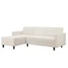Dorel Home Hartford II - 3-zits hoekslaapbank in crèmekleurige stof Clearance